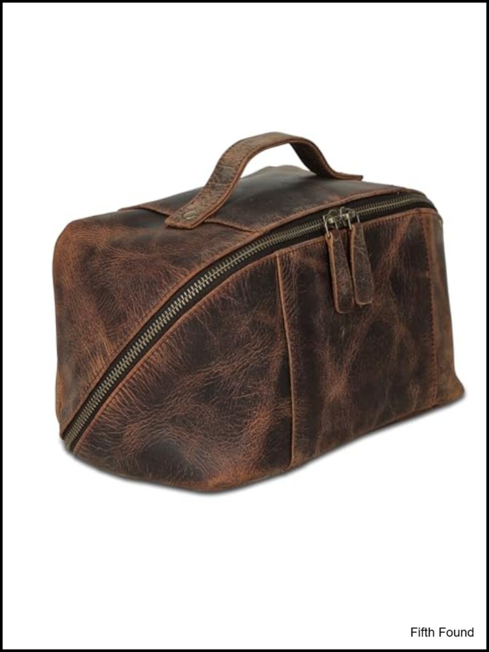 Leather Toiletry Bag Travel Dopp Kit for Men